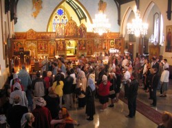 Панихида по погибшим в войне на Кавказе